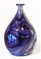 blue swirl - flask